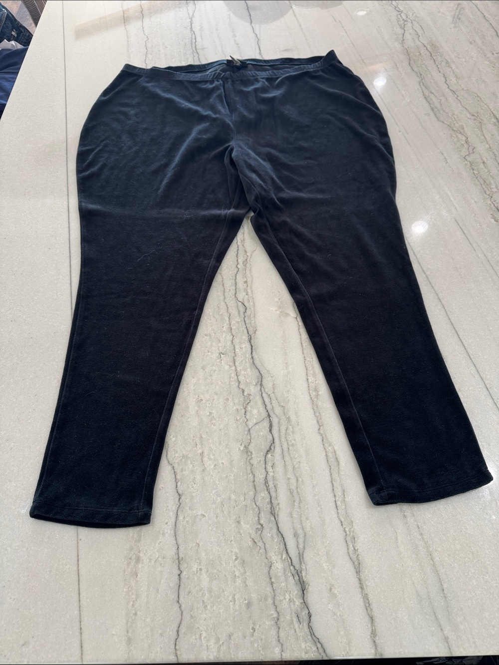 Lane Bryant velvet Black Stretch Leggings